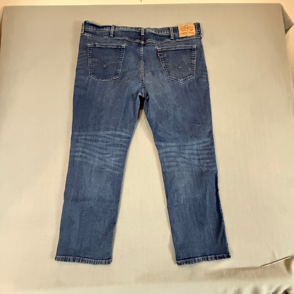 Levi's 541 Jeans Mens 43x8 Dark Wash Blue Denim Rugged Athletic Fit - Picture 11 of 13